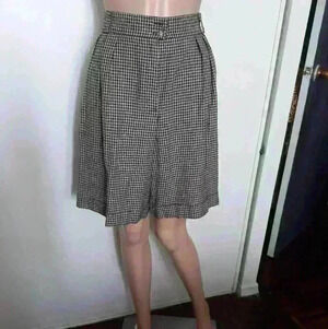 Rowan Rena for Seville office party  brown checkers short size 14 P